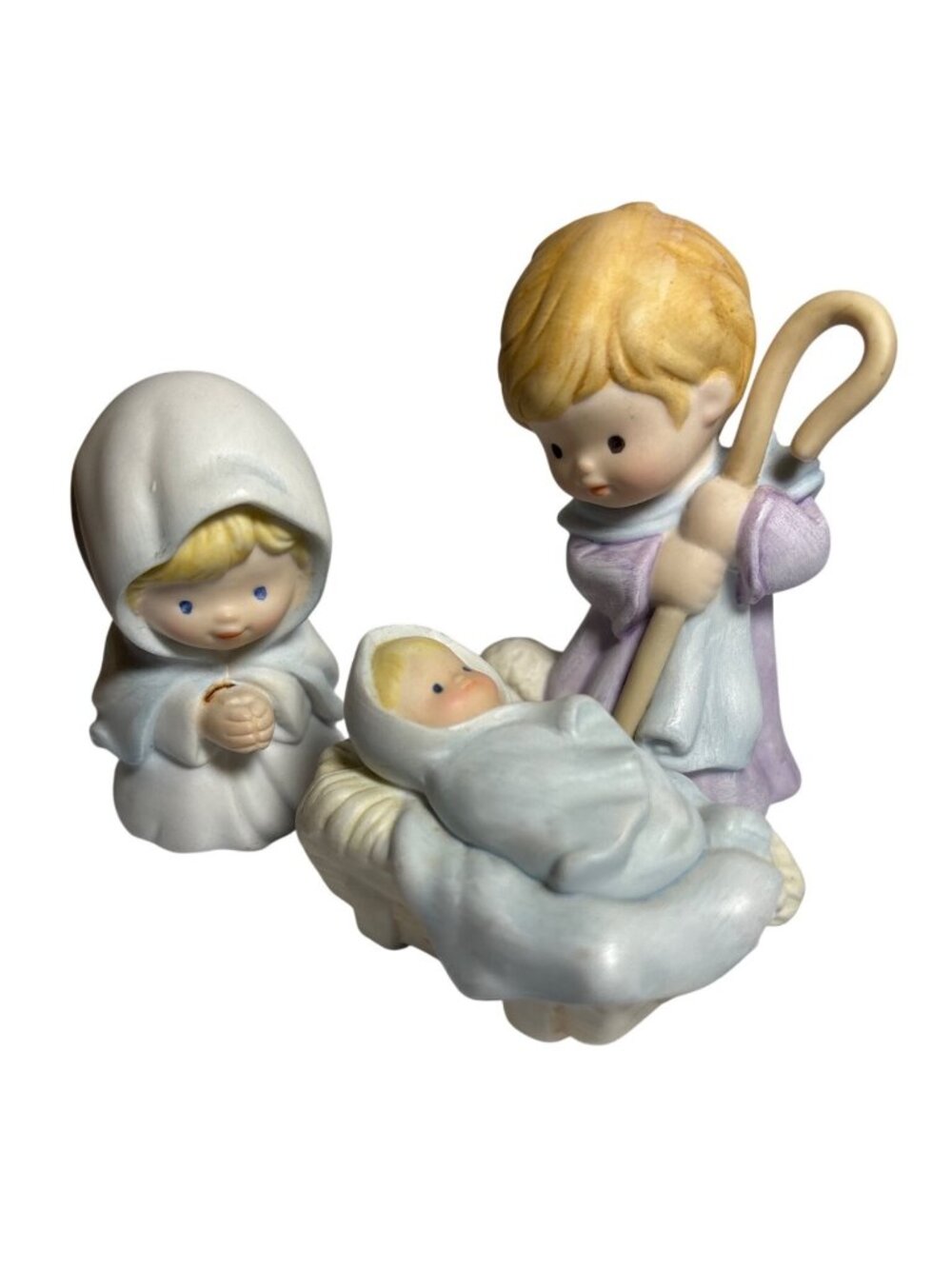 1986 Avon Heavenly Blessings Nativity Collection Holy Family 3-piece Unboxed